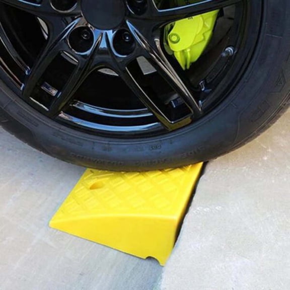 GallickanRubber Car Curb Ramp, 25x27x11cm Portable Slope Pad, Heavy Duty Threshold Ramp for Driveway