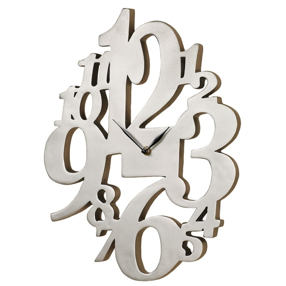 Gallimaufry Wall Clock Nickel 12.5” x 1.5” x 16”