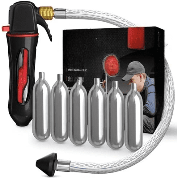 Gallo Drain Gun AC Drain Line Cleaner Tool With Flexible Hose Pipe For HVAC Clogs - Includes 6 co2 Air Conditioner Drain Cleaner Cartridges$$