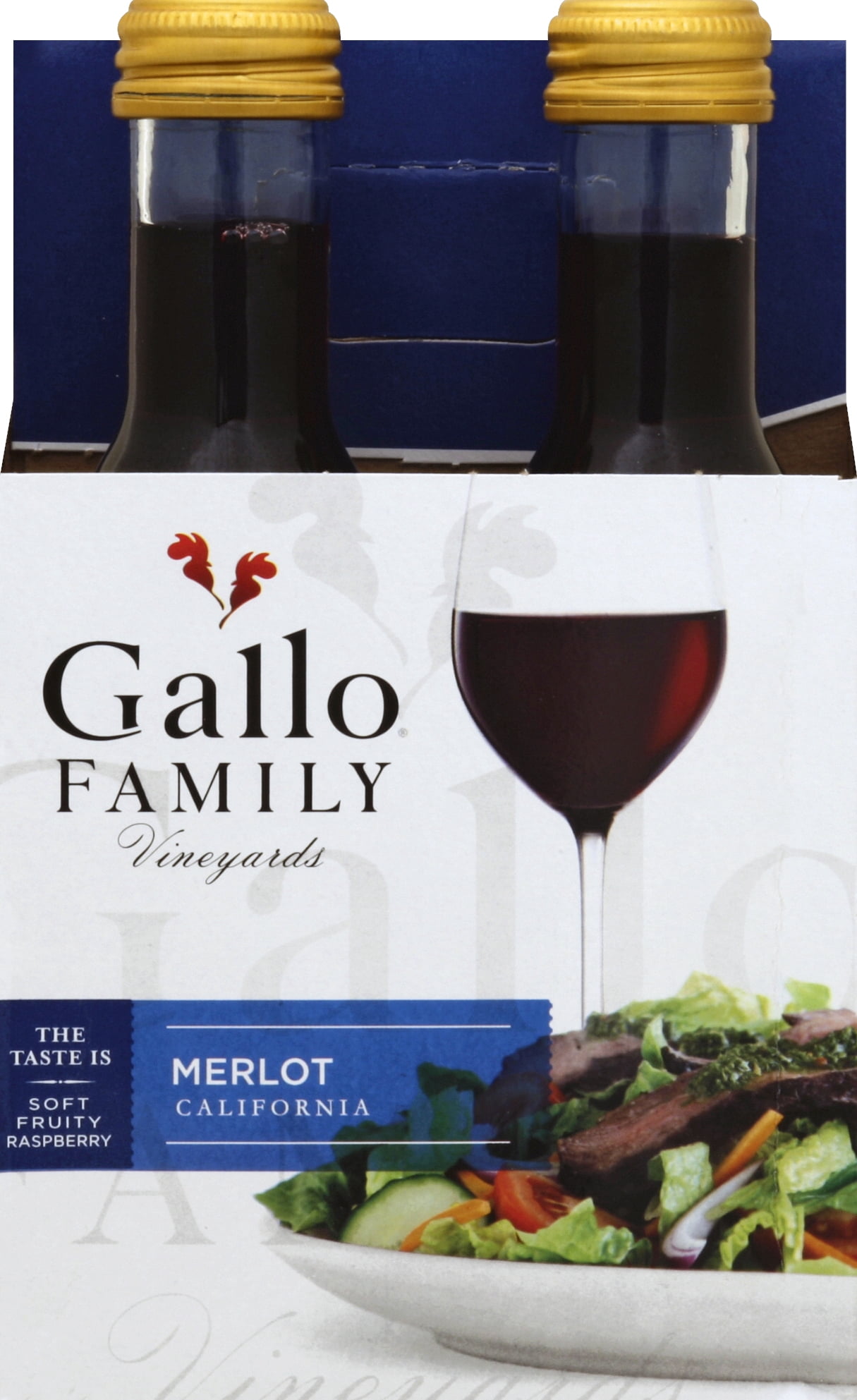 Gallo Family Vineyards Merlot Red Wine, 4 Pack, 187ml Bottle - Walmart.com