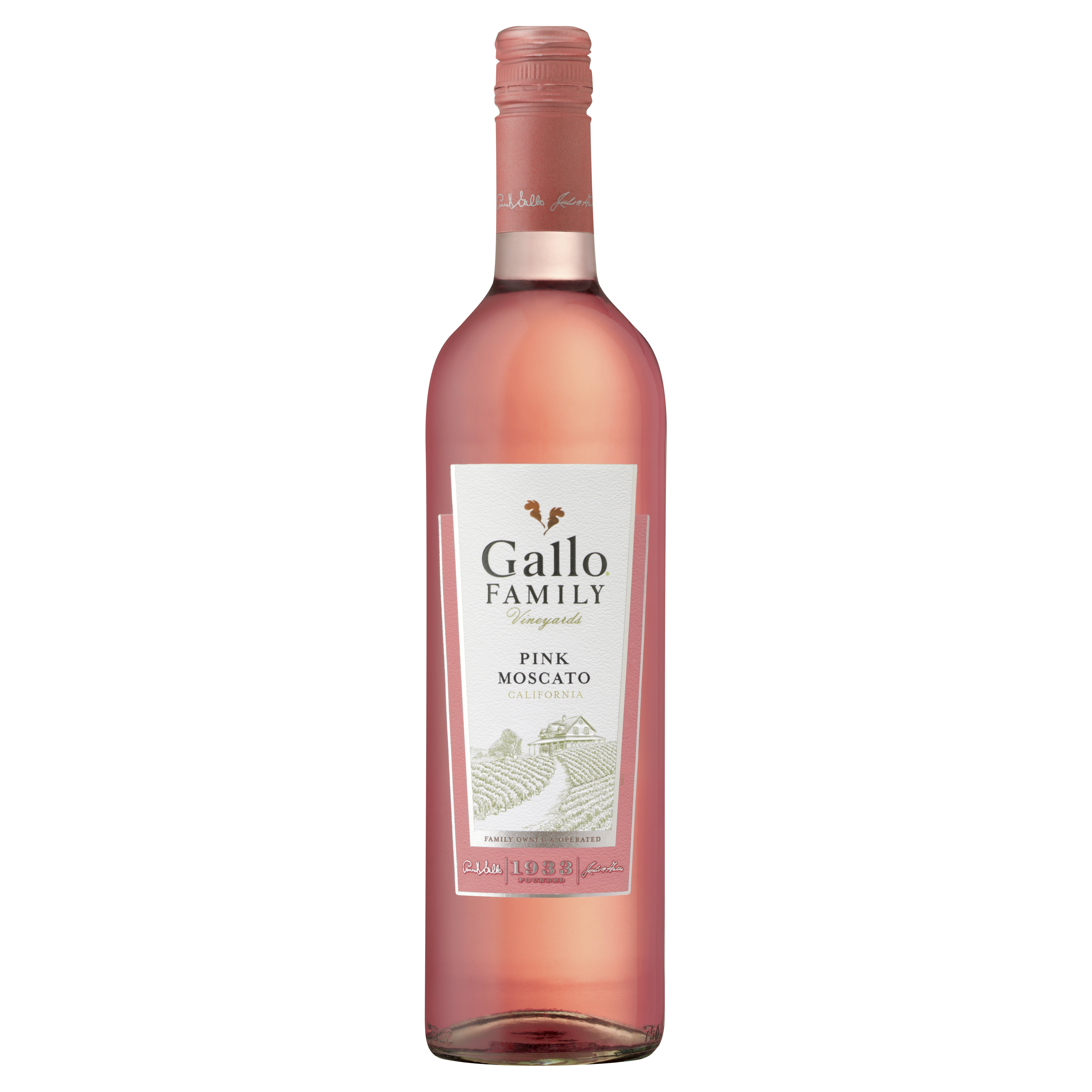 Gallo Family Vineyards Pink Moscato Rose Wine, 750ml Bottle