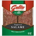 Gallo Salame Deli Thin Sliced Peppered Hard Salami Lunch Meat, 6 oz
