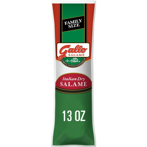 Gallo Salame Italian Dry Salami Chub, Charcuterie Meat, 13 oz