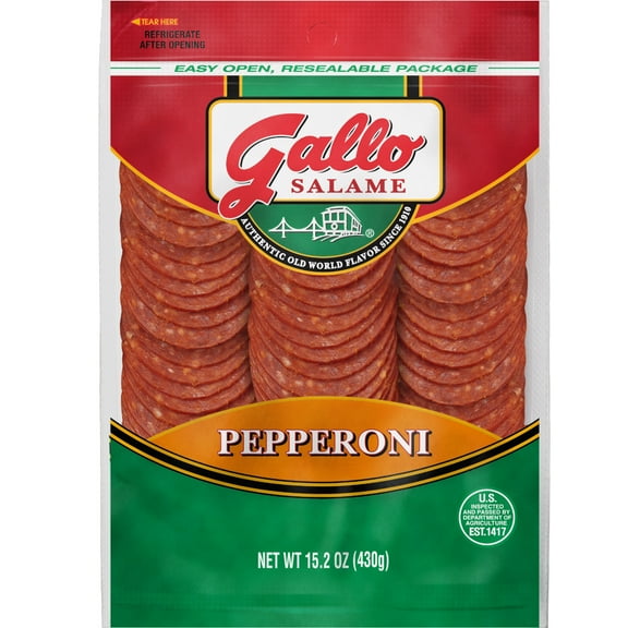 Gallo Salame Pepperoni, Sliced Charcuterie Meat, 15.2 oz