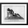 thumbnail image 1 of Gallo dying 36x28 Large Black Wood Framed Print Art by Giovanni Battista Piranesi, 1 of 2