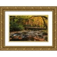 thumbnail image 1 of Galloimages Online 18x13 Gold Ornate Wood Framed with Double Matting Museum Art Print Titled - Greenbrier Bridge With Stream Watercolor, 1 of 4
