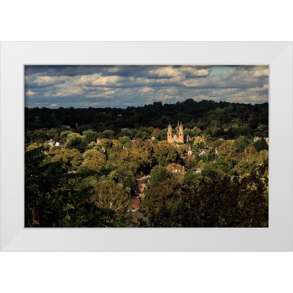 Galloimages Online 18x13 White Modern Wood Framed Museum Art Print Titled - St. Marys Church, Marietta Oh