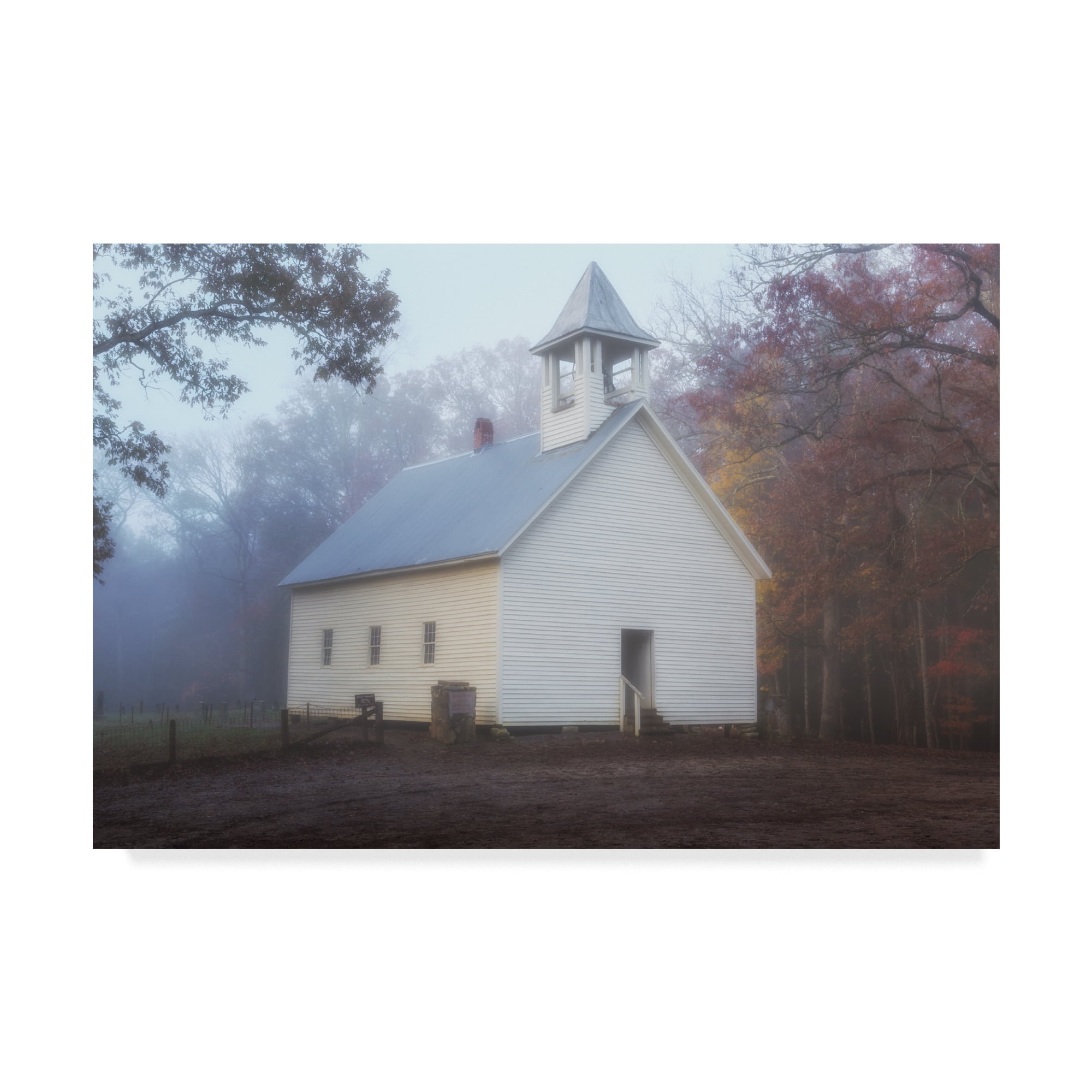 Galloimages Online 'Primitive Baptist Church Fog' Canvas Art