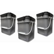 $ Gallon Food Grade Plastic bucket with Lid- Pack of 3 containers Made in USA