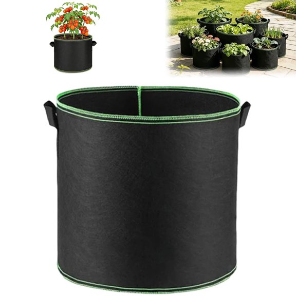 Gallon Grow Bags Heavy Duty with Reinforced Handles,5 Gallon&10 Gallon Reusable Plant Grow Bags for Vegetables,Flowers,Patio,Balcony,Outdoor Gardening