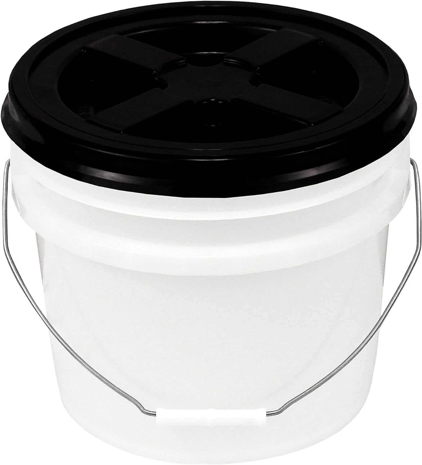 Gallon Natural Bucket with Gamma Seal Lid (Black)