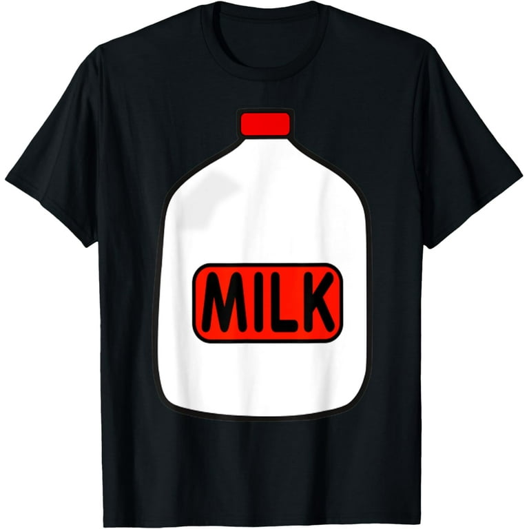 Gallon Of Milk Costume T-Shirt, Match With Cookie Costumes Gallon Of Milk Costume T-Shirt, Match With Cookie Costumes