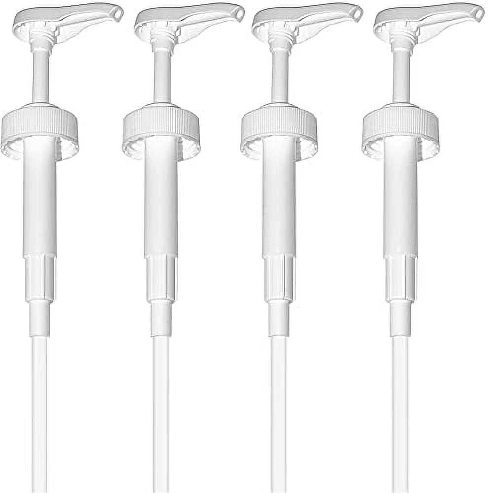 Gallon Pump Dispenser - for Plastic or Glass Bottles Heavy-Duty Leak Proof for Commercial and Household Use - Plastic Pump for 1 Gallon Jug Non-BPA Plastic (Pack of 4)