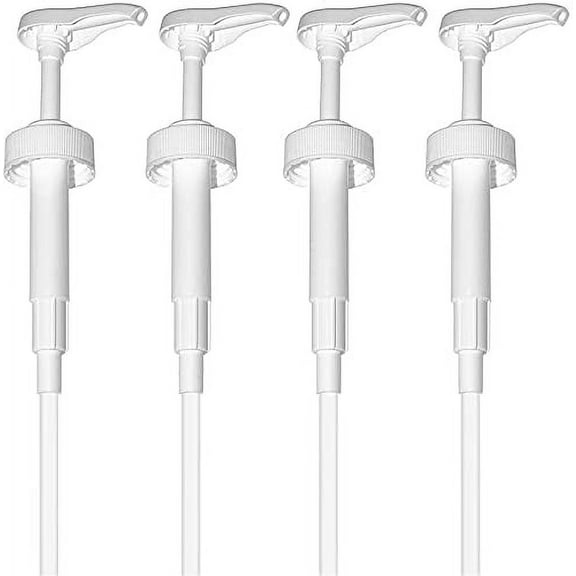 Gallon Pump Dispenser - for Plastic or Glass Bottles Heavy-Duty Leak Proof for Commercial and Household Use - Plastic Pump for 1 Gallon Jug Non-BPA Plastic (Pack of 4)