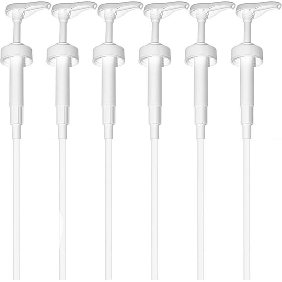 Gallon Pump Dispenser - for Plastic or Glass Bottles – Heavy-Duty Leak Proof for Commercial and Household Use - Plastic Pump for 1 Gallon Jug – Non-BPA Plastic (Pack of 6)