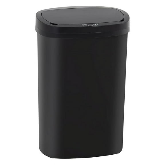 Gallon Trash Can with Lid | Automatic Touchless Garbage Can | Odor Control | Modern Oval Design | Easy to Clean | Stainless Steel | Fits Any Kitchen, Bathroom, Office or Home