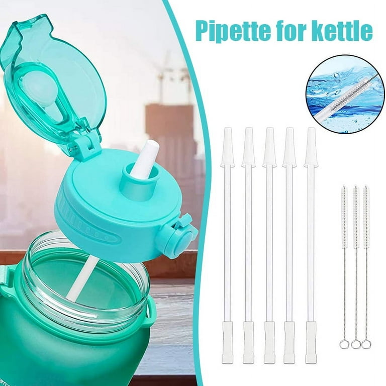 Gallon Water Bottle Straw Trimable Reusable Straw Replacement Set