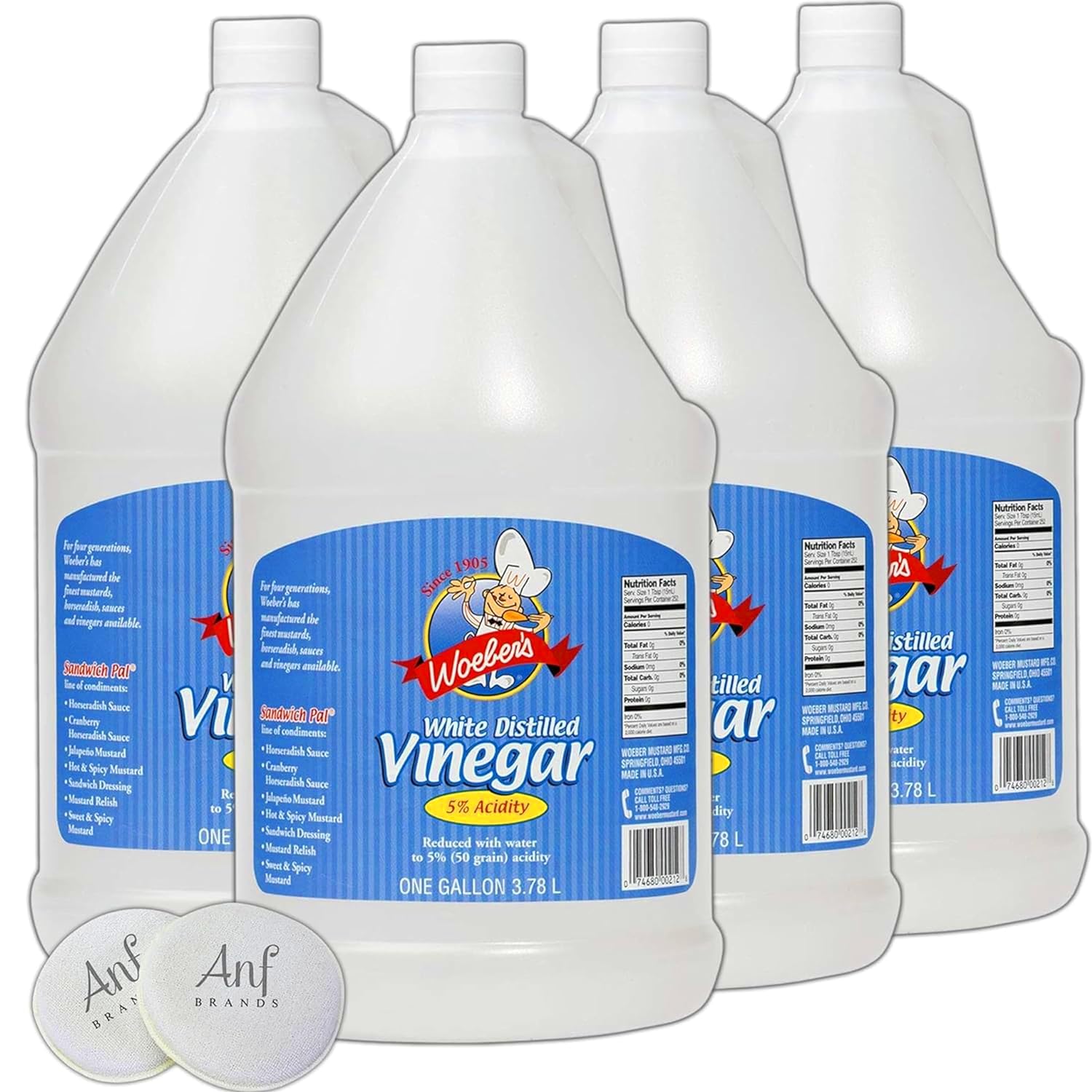 Gallons) Woeber's Distilled White Vinegar 5 Acidi