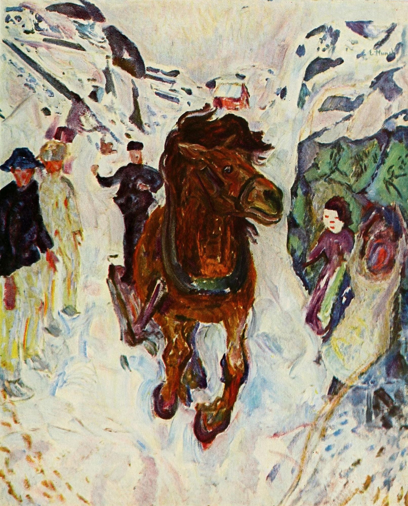Galloping Horse 1912 Canvas Art - Edvard Munch (18 x 24)