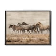 thumbnail image 1 of Galloping Horse Herd Countryside Animals & Insects Graphic Art Black Framed Art Print Wall Art, 1 of 7