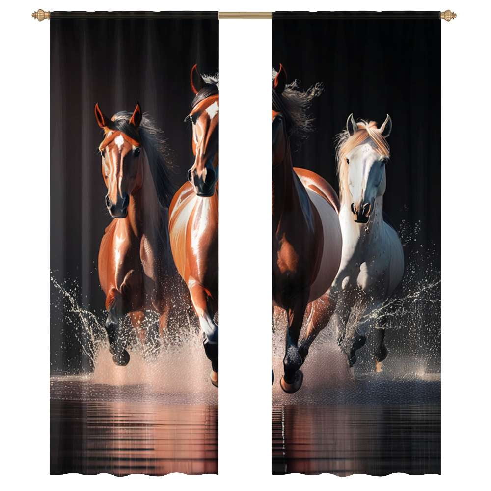 Pine Valley Horses Quilted Curtains NCU0NXD1350