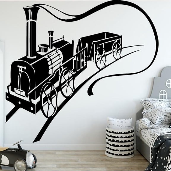 Galloping Train Wall Sticker Removable Wall Stickers DIY Wallpaper for Living Room Bedroom Stikers for Wall Decoration Murals 30x42cm