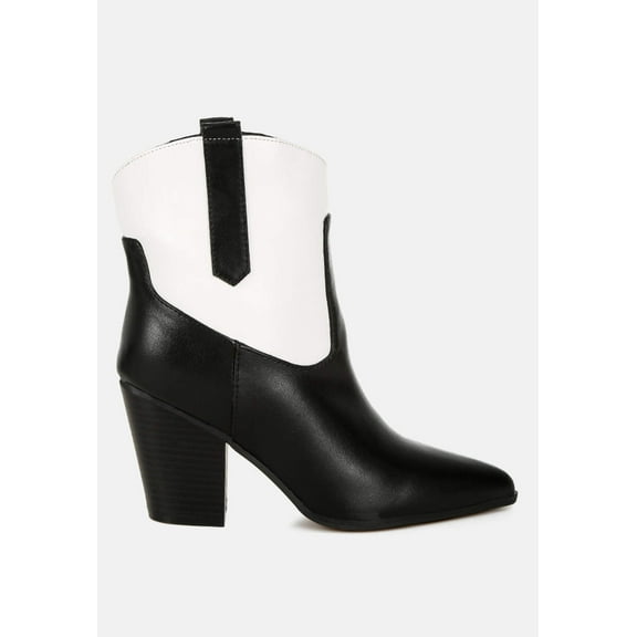 London Rag Gallops Contrast Two-Tone Cowboy Boots