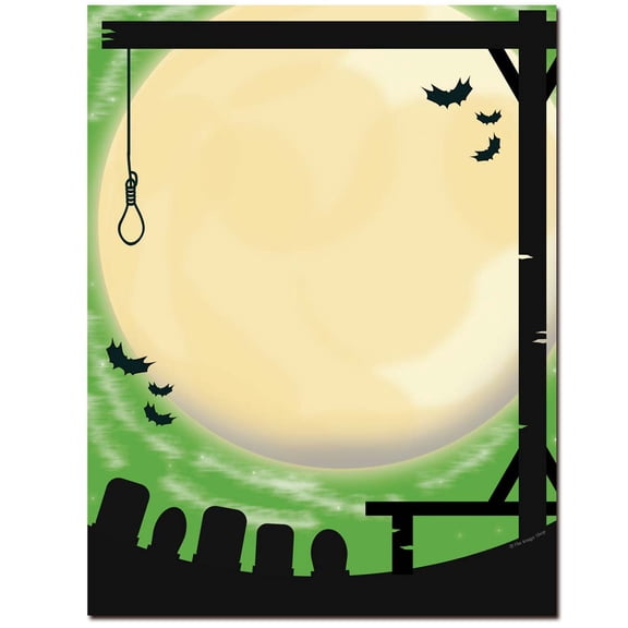 Gallows Humor Halloween Letterhead Laser & Inkjet Printer Paper, 100 Sheets per Pack
