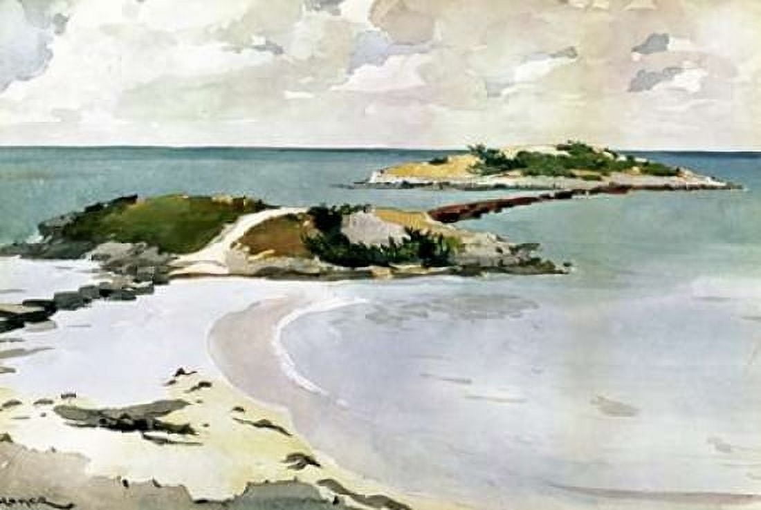Gallows Island Canvas Art - Winslow Homer (24 x 36)