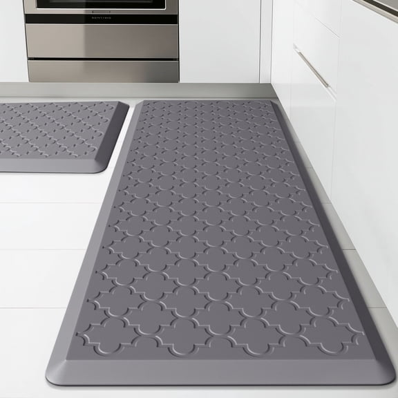 GALMAXS7 Kitchen Mat Anti Fatigue Non Slips Kitchen Rugs and Mats for Standing,17"x29" 17"x47",Gray