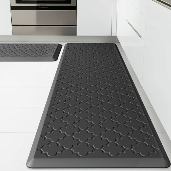 GALMAXS7 Kitchen Mat Anti Fatigue Cushioned Non Slips Kitchen Rugs and Mats Comfort Foam Floor Mat for Standing,17"x29"+17"x60",Black