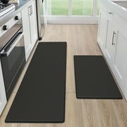 GALMAXS7 Kitchen Rugs and Mats Kitchen Mat Anti Fatigue Mats for kitchen, Non Slips Kitchen Floor Mat for Standing, 17"x29"+17"x47", Black