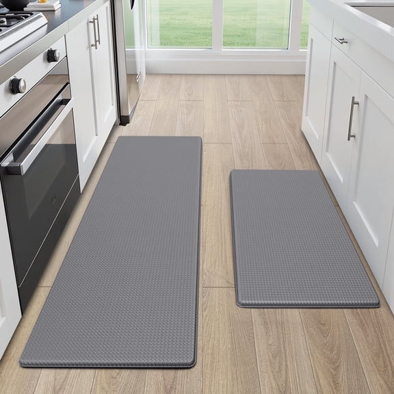 GALMAXS7 Kitchen Rugs and Mats Kitchen Mat Anti Fatigue Mats for kitchen, Non Slips Kitchen Floor Mat for Standing, 17"x29" 17"x47", Gray