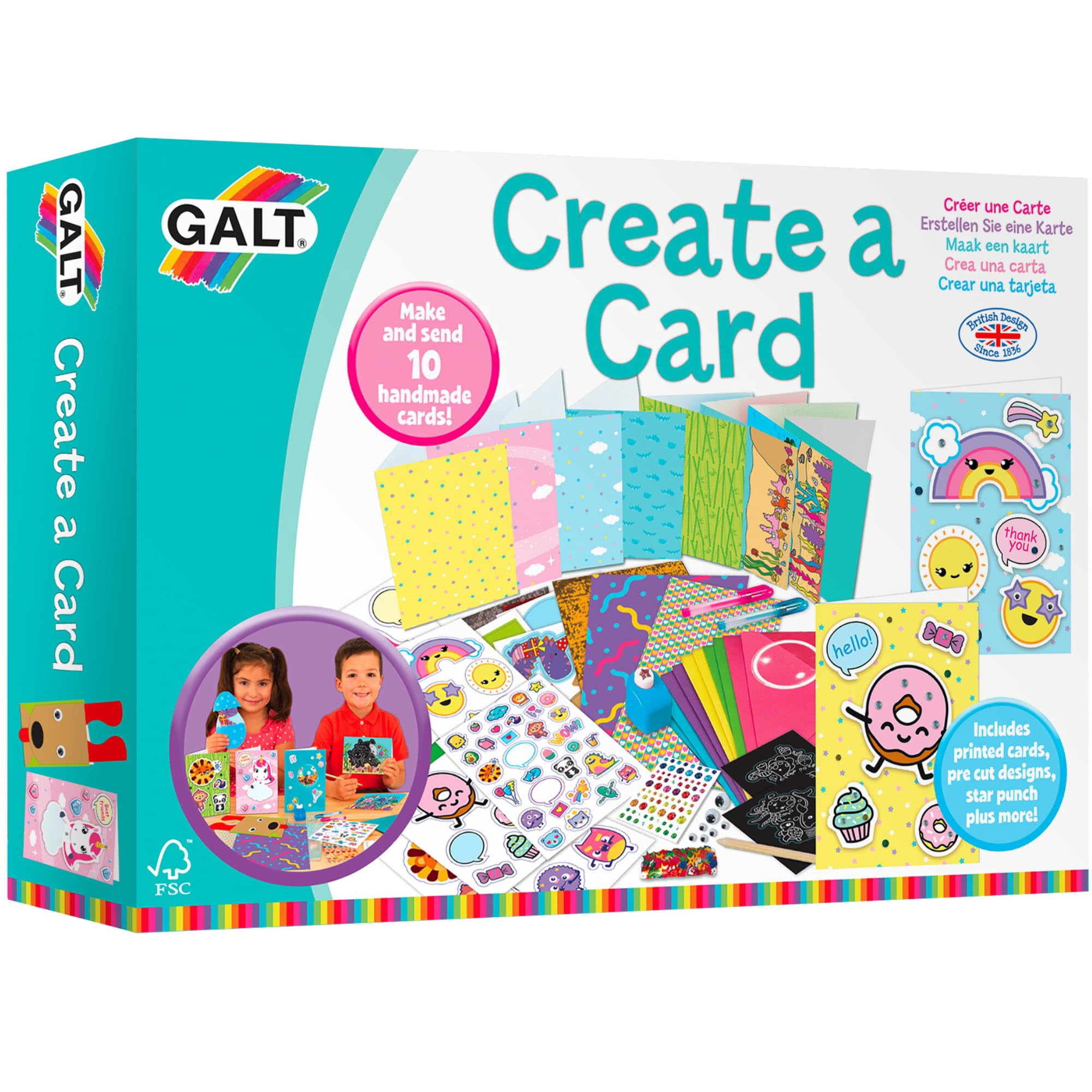 Creating Card Craft Galt Create a Card Craft Kit for Kids, Activity Set for Children Age 6 ...