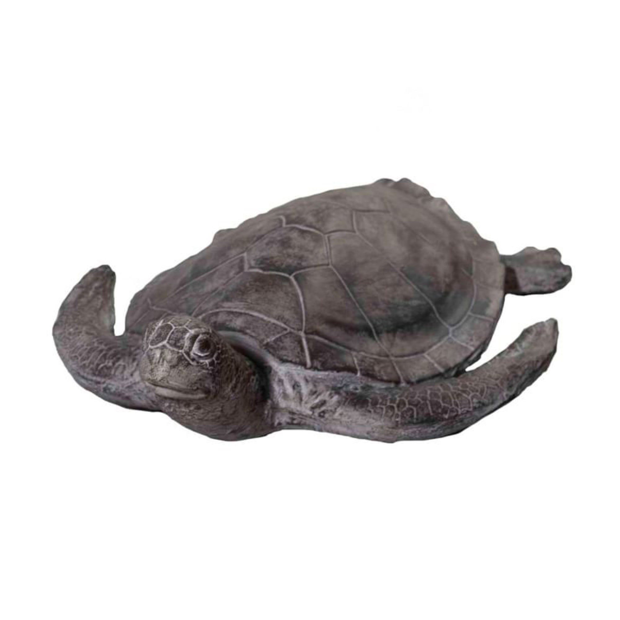 Gray Polyresin Sea Turtle Garden Statue 21.5" Outdoor Decor