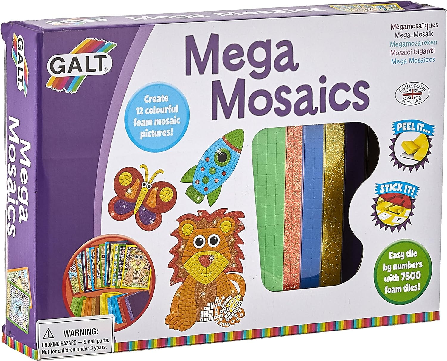 ALEXES Sand Art Pictures - Mosaic Sticker Art Kits for Kids - Sticky Number  Mosaic - Sticker Mosaics for Kids - Stick Together Mosaic Sticker Poster