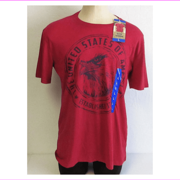 Galt USA Signature American Collection Men's Graphic Tee T-shirt L/Red