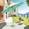 thumbnail image 1 of Galtech 9 ft. Silver Deluxe Auto Tilt Umbrella - Champagne Linen Sunbrella, 1 of 1