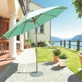 thumbnail image 1 of Galtech 9 ft. Silver Deluxe Auto Tilt Umbrella - Straw Linen Sunbrella, 1 of 1