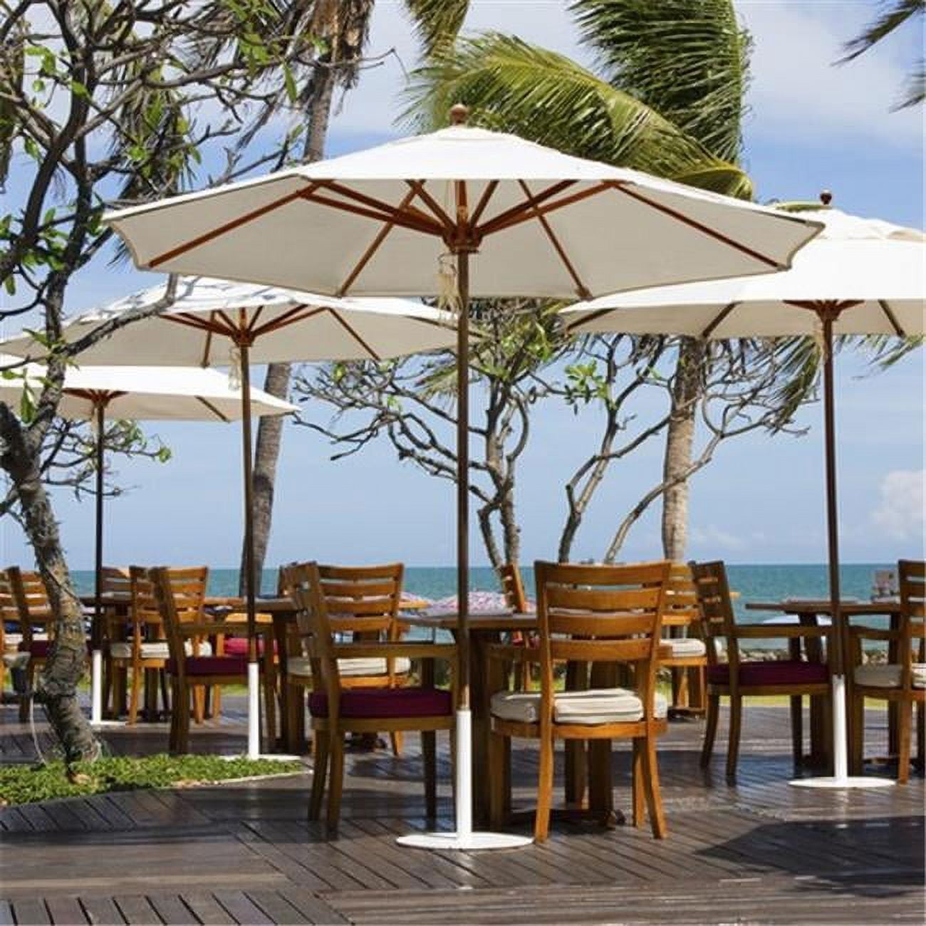 galtech sunbrella 9-ft aluminum bamboo patio umbrella Stand Alone Umbrella, Octagon Market Design with Auto Tilt, 100% Fade Resistant Fabric, 5 Year Warranty (9-FT Antique Bronze Frame Sunbrella: Teak) : Patio, Lawn & Garden Aluminum Construction Market Umbrellas - Teak USA