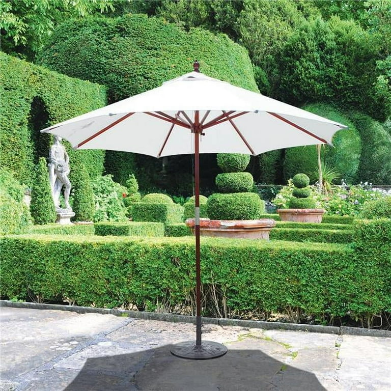 finial for patio umbrella Treasure Garden Push Button Market in Black and further securement by inserting the locking pin into umbrella pole Galtech International 132 Finial 9