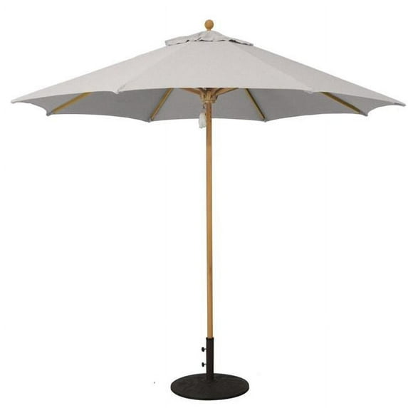 Galtech International 532tk44 9 ft. Single Pole & Deluxe Teak Four Pulley Lift Granite Sunbrella