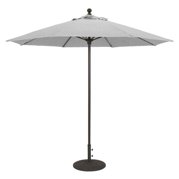 Galtech International 735w44 9 ft. Manual Lift & Commercial Fiberglass Ribs Granite Sunbrella
