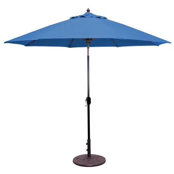 Galtech International 736bk53 9 ft. Auto Tilt & Steel Cable Crank Lift Pacific Blue Sunbrella