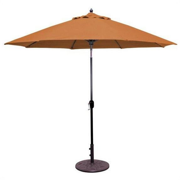 Galtech International 736bk65 9 ft. Auto Tilt & Steel Cable Crank Lift Brick Sunbrella