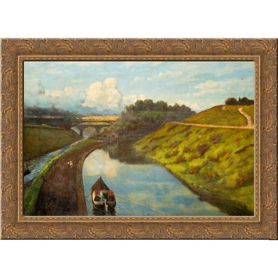 Galton Bridge 24x18 Gold Ornate Wood Framed Canvas Art by Edward R. Taylor