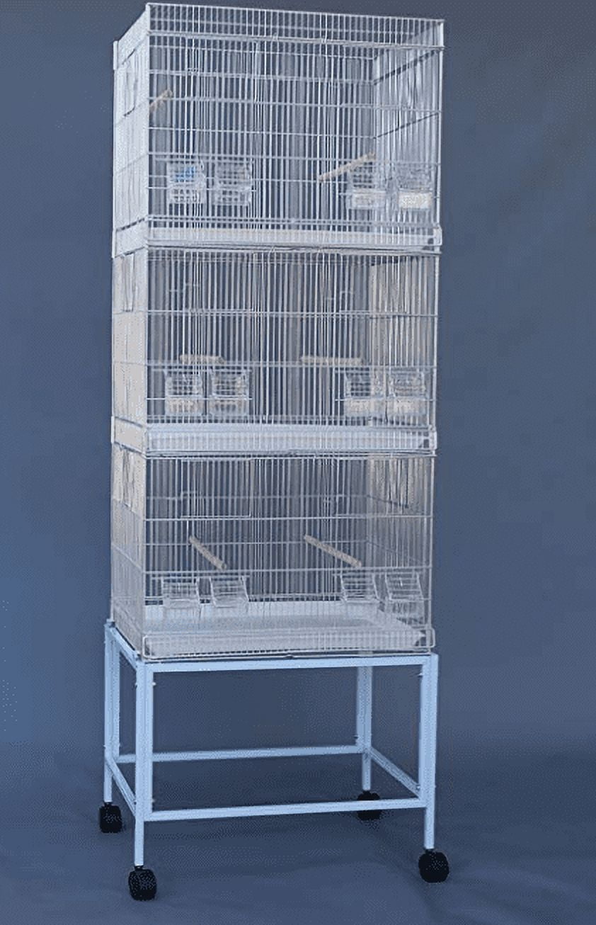 Galvanised Breeding Bird Cages on Stand for Canary Parakeet Budgie