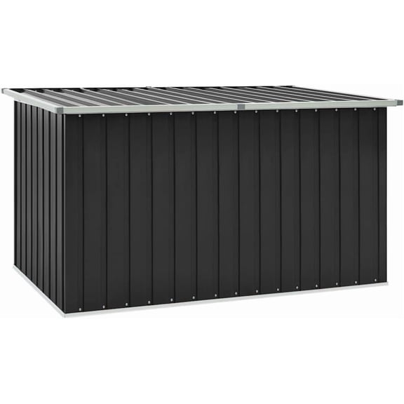 Galvanised Steel Storage Chest for Patio, Garden Storage Box for Cushions, Tools, Toys, and Garden Equipment, Stylish Outdoor Solution with Durable Construction