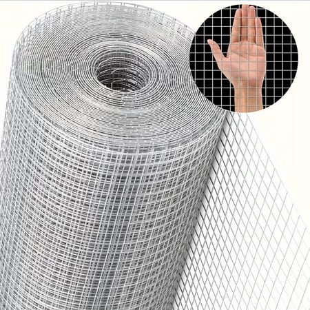 SPOCAX Resistant to Rust and Corrosion Chicken Wire Fence Roll for Chicken House Galvanized Mesh Wire
