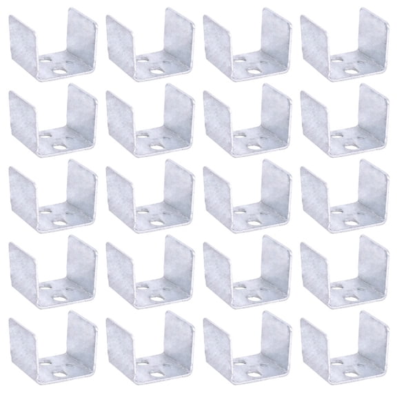 Galvanized Fence Panel Clips 35mm/45mm 20 Pack for Secure Trellis & Timber Posts
